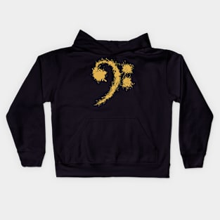 Bass Clef Yellow - Cool Funny Music Lovers Gift Kids Hoodie